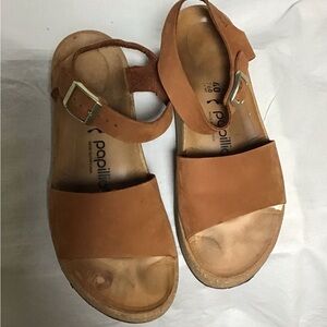 Papillio by Birkenstock Women's Nubuck Wedge Sandals Sz EU 40 US 9.5